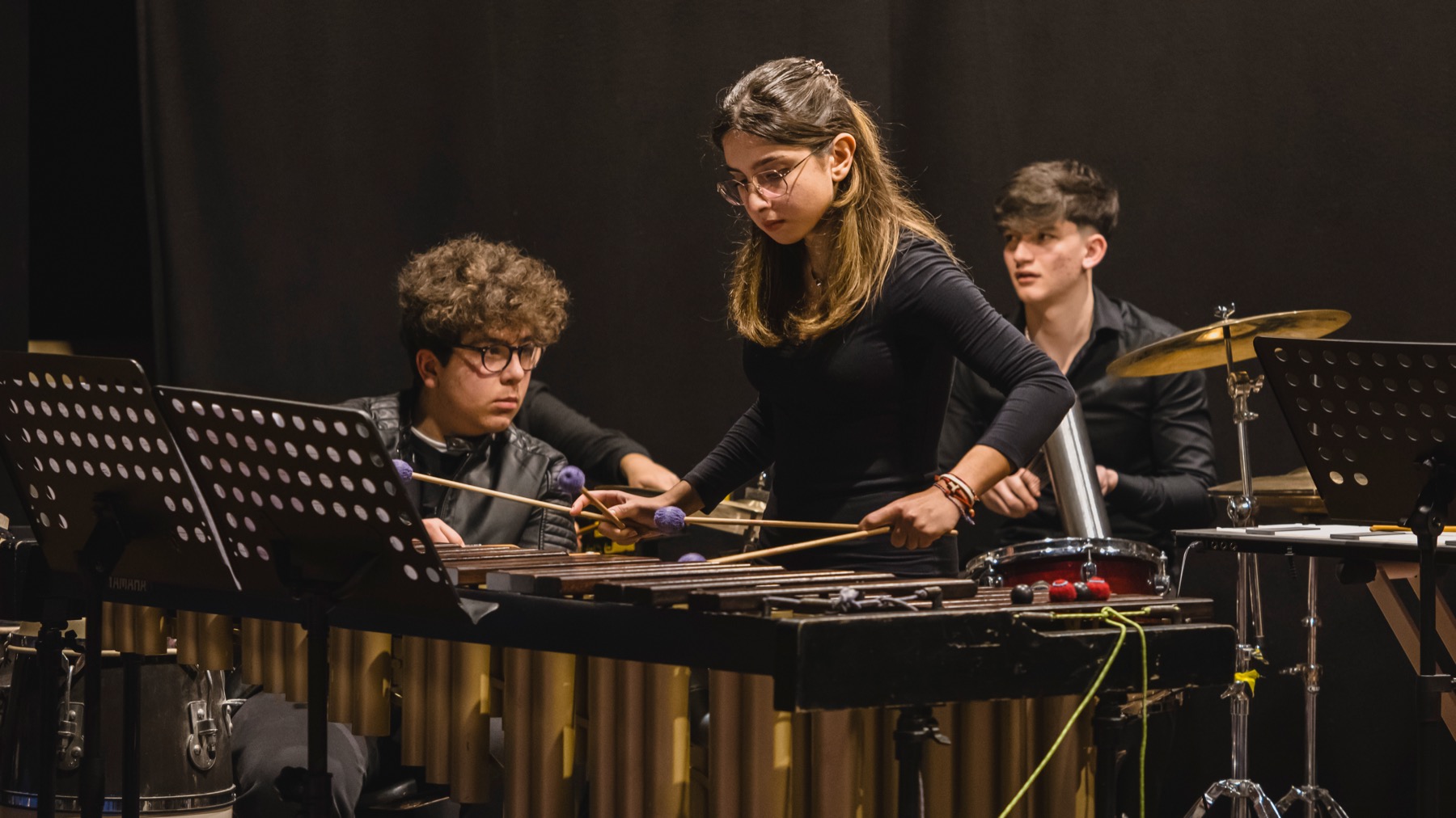 Musicista durante esibizione
