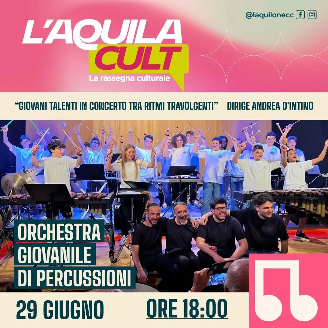 L'Orchestra Giovanile di Percussioni in concerto al Centro Commerciale L'Aquilone di L'Aquila